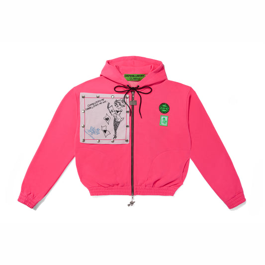 Chopova Lowena: Climax Loves Me Hoodie - Pink