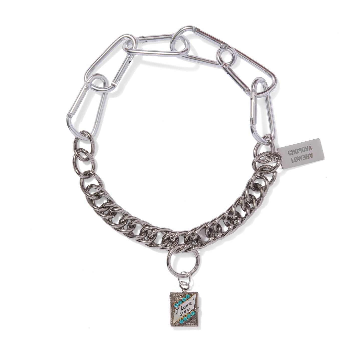 Chopova Lowena: Vintage Charm Necklace: I Love You Jewels