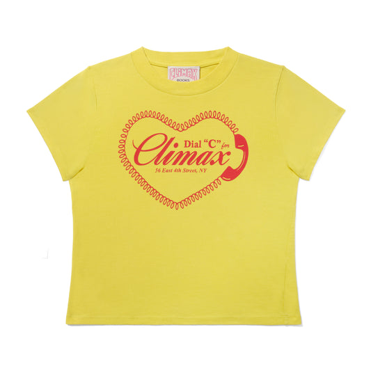 Climax: Dial 'C' for Climax Tee - Yellow